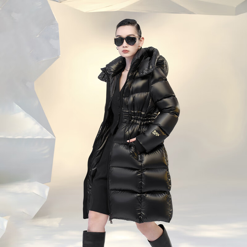 Govan Black Gold Goose Down Jacket Queen 4.0 Eight Patterns Yang Mi Same Style Women's Long Down Jacket Haute Diamond Black M