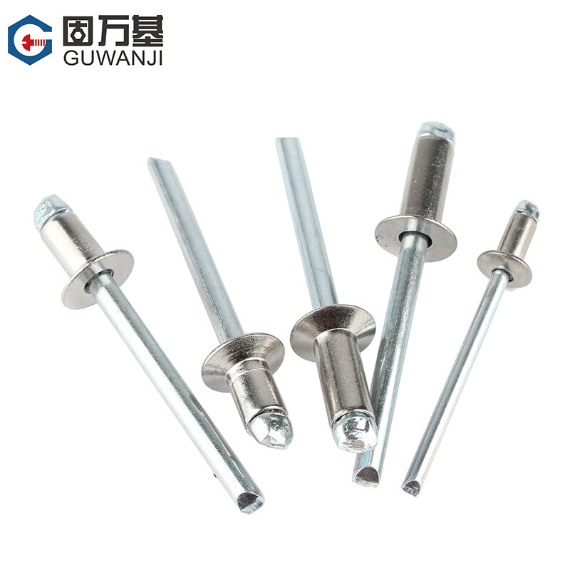 Guwanji 304 stainless steel countersunk head core-pulling rivets, flat-head core-pulling rivets, open-type rivets, tack nails, national standard fasteners M4*10 20 pieces 304 countersunk head