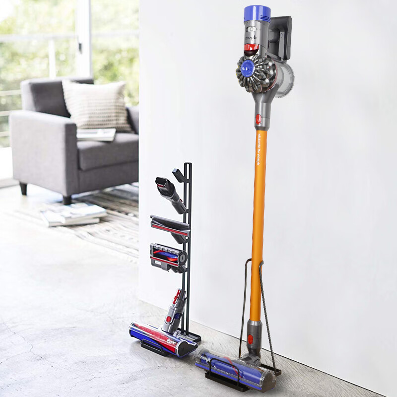 Fun appliance is suitable for Dyson vacuum cleaner storage rack bracket dyson hanging rack universal storage rack accessories rack without punching white (vacuum cleaner rack)