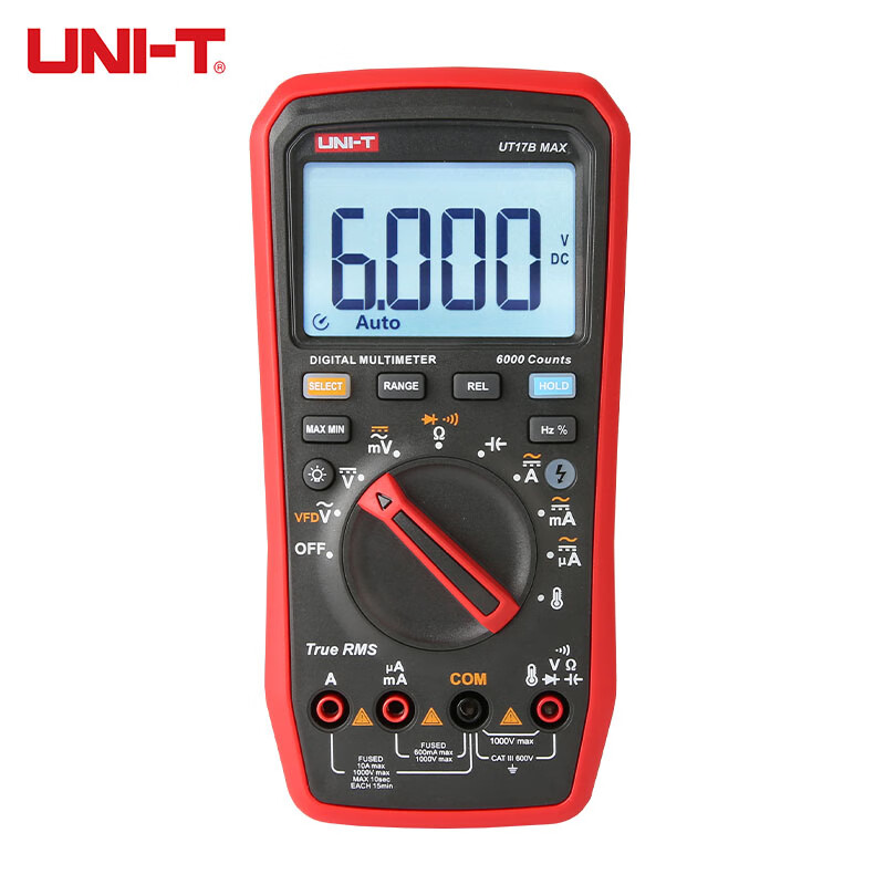 Uni-T UT17B MAX true RMS digital multimeter household intelligent anti-burn electrician repair multimeter