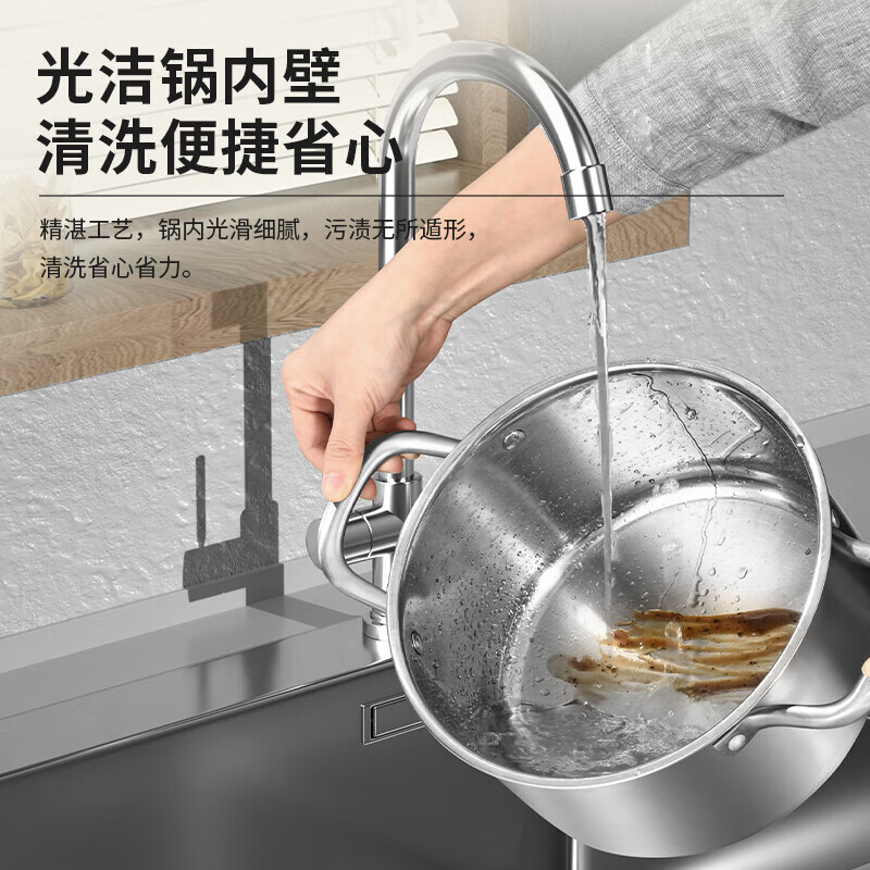 Kangbach honeycomb pot and utensil three-piece set (wok 32cm + frying pan 26cm + soup pot 20cm) stew pot 304 stainless steel honeycomb anti-stick pot and utensil (with steamer) 3-piece set