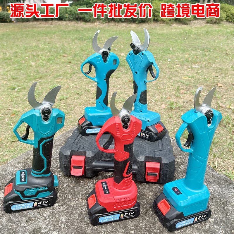 Jiehong lithium-ion scissors, cut aluminum wire, cut copper wire, cut branches, cut bamboo, cut beef, high power 40 lithium battery Makita angled scissors + plastic box + backpack battery