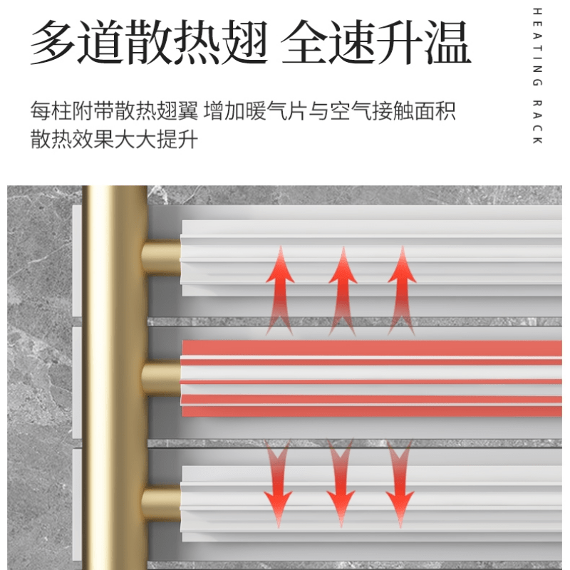 Kyoto Bird small basket radiator household water heating copper-aluminum composite bathroom kitchen radiator centralized self-heating wall-mounted towel rack Copper-aluminum flagship model-sand silver gray-400 center distance height 60 cm