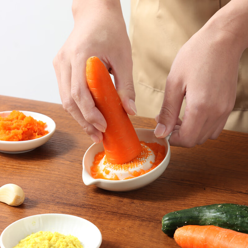 Baijie ceramic ginger paste artifact garlic paste ginger grinding plate bowl rub ginger juice garlic grinder manual manual mud grinder