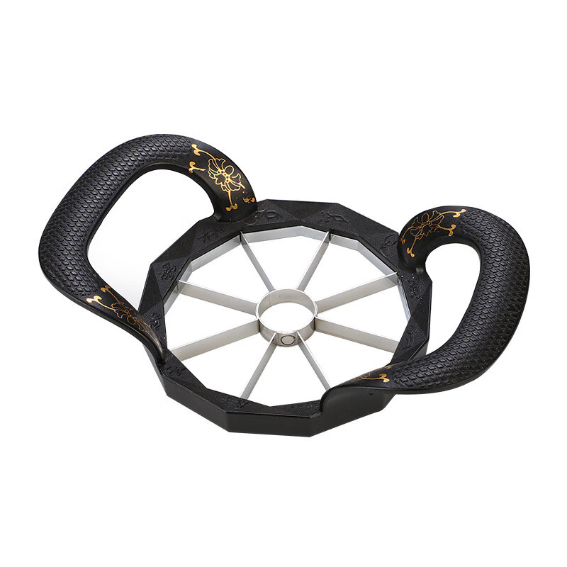 Huili's customized stainless steel apple cutting tool, fruit cutting tool, large fruit splitting tool, fruit splitting, slicing, cutting and corer, apple cut into 8 silver pieces, no color box