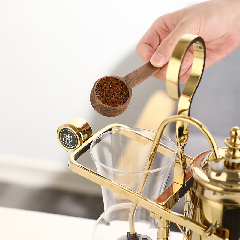 Jiayiyuan Coffee Hand Brewing Set Siphon Espresso Machine Household Belgian Pot Siphon Espresso Coffee Maker Square Black Background Silver