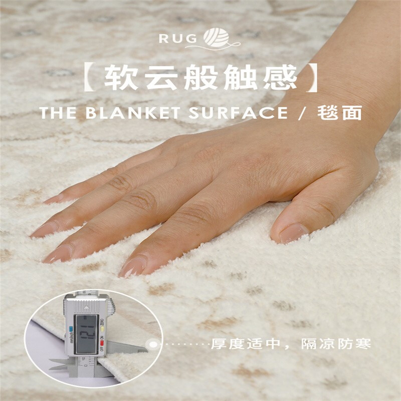 Y U-LIVE Winter Persian Series Light Luxury Imitation Cashmere Warm Carpet Living Room Internet Celebrity Bedroom Cooling Bedside Blanket Home Temple Girl Imitation Cashmere-Customized Contact Customer Service