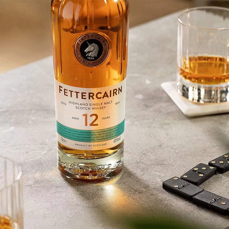 AnCnoc FETTERCAIRN 12 Years Old Single Malt Whiskey 700mL