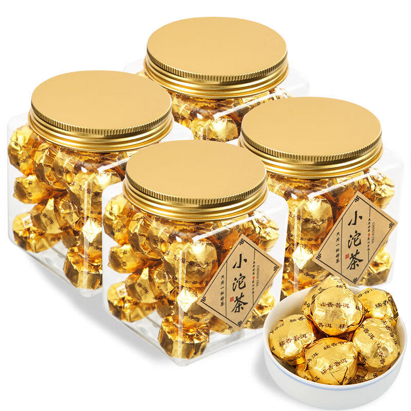 Changrui Nuomi Fragrance Pu'er Ripe Tea Pu'er Tea Yunnan Nuo Fragrance Mini Xiaotuo Tea Cake Brick 125g 125g 4 cans free 1 pot 2 cups