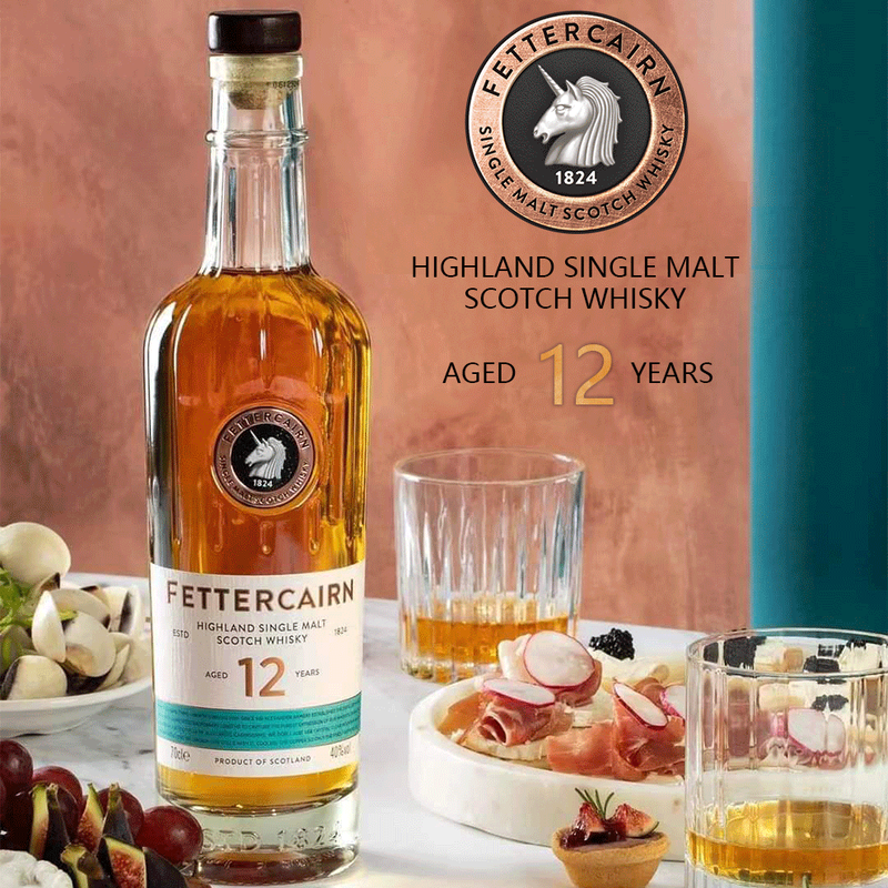 AnCnoc FETTERCAIRN 12 Years Old Single Malt Whiskey 700mL