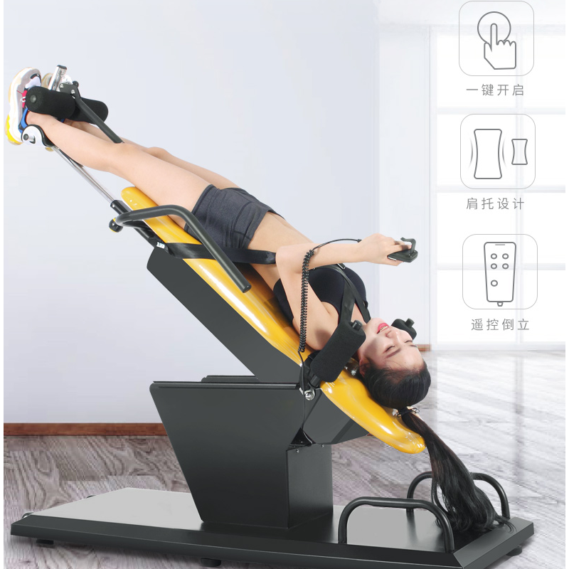 Jason (LEDONG) inversion machine electric inversion artifact home upside down fitness equipment stretching machine upside down equipment M9X black - electric inversion + power outage reset