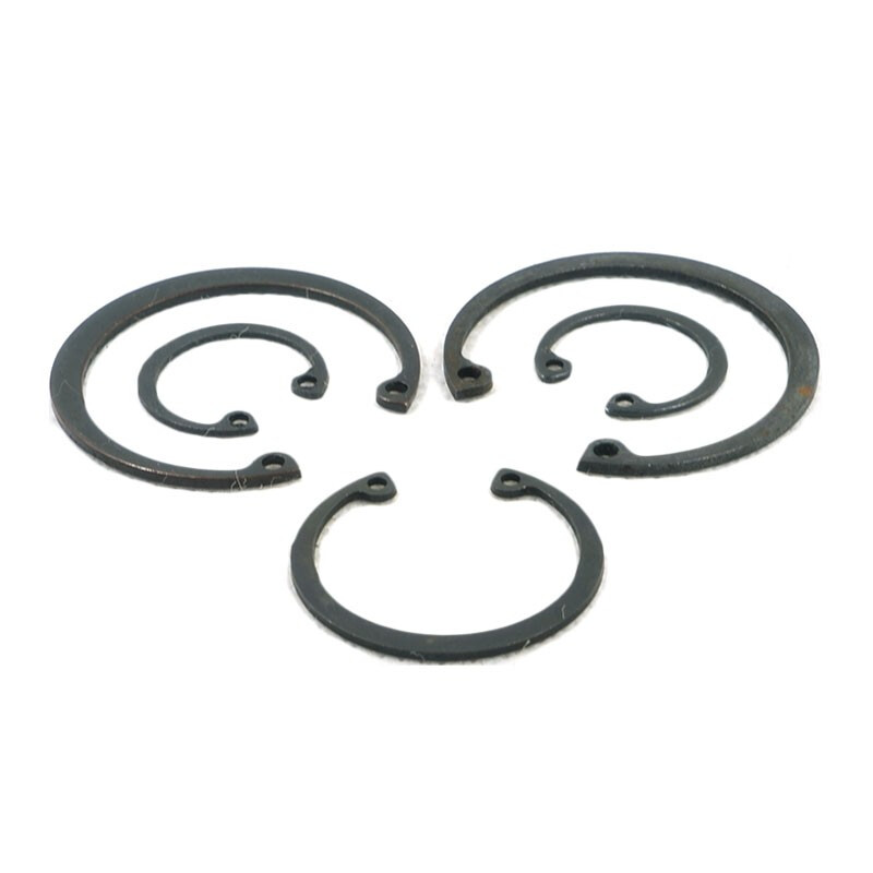 Lu Huichang 304 stainless steel shaft retaining ring C-type black elastic snap ring boxed external circlip spring shaft snap hole E-type card set plastic box set fifteen grids (black external card)