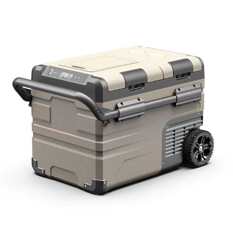 Alpicool Car Refrigerator Dual Temperature Dual Control Double Door Car Home Dual-Purpose with Wheel Trolley Battery Optional Car Outdoor Freezer TAW55 Car Home Dual-Purpose with Trolley Wheel Battery 55L