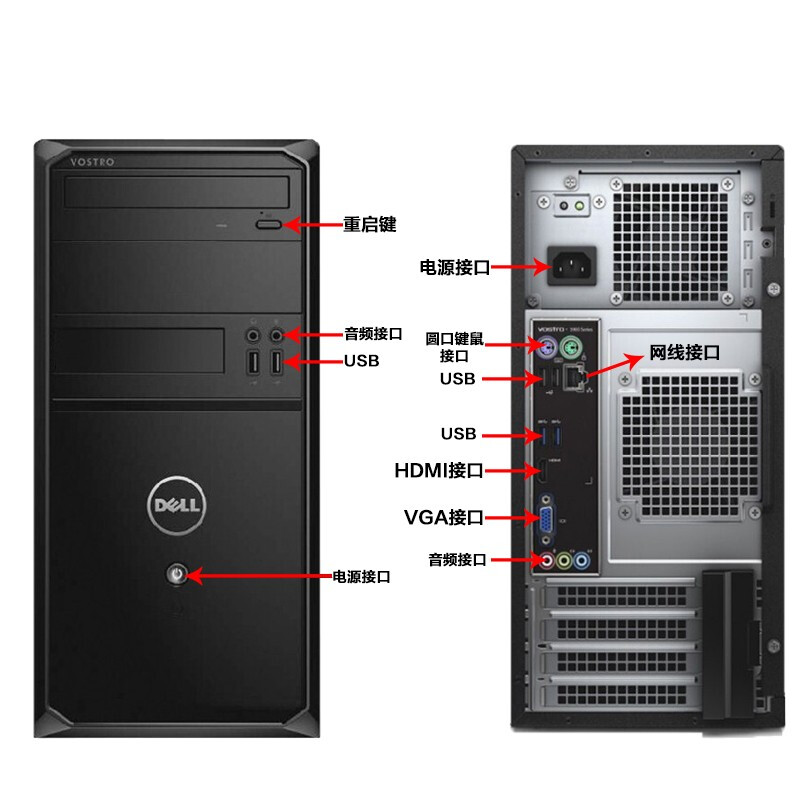 Second-hand 90% new Dell DELL i3 i5 i7 quad-core computer home study office business host game computer host 5 i5-4460/8G/240G solid state