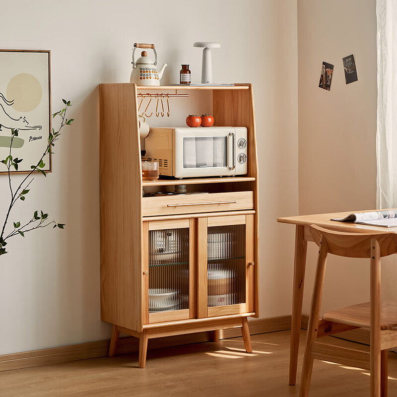 Xihao (XIHAO) sideboard solid wood tea cabinet dining table cabinet wall cabinet living room storage cabinet wall cabinet storage cabinet home wine cabinet solid wood color 70cm shipped ready-delivered to home