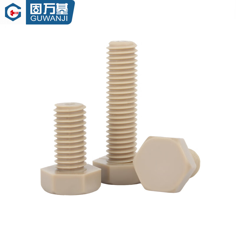 Guwanji PEEK high temperature resistant acid and alkali resistant insulating resin high strength plastic external hexagonal screws bolts screw screws M3x6 2 pieces