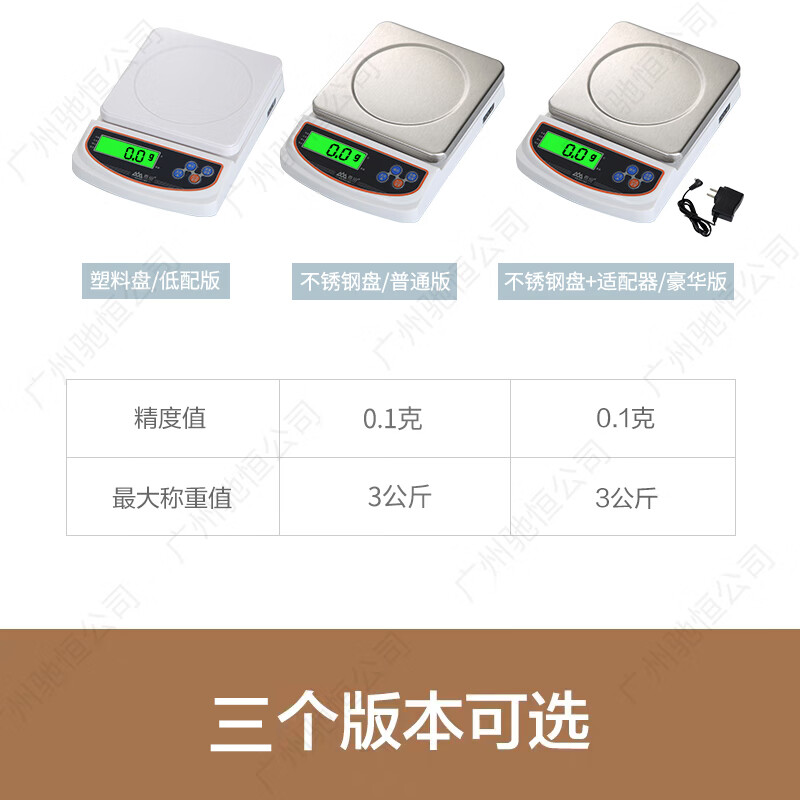 Xiangshan Not on the shelf Electronic scale accurate small home kitchen baked food tea grams 0.1g weighing white rigid plate 3KG/0.1g non-rechargeable