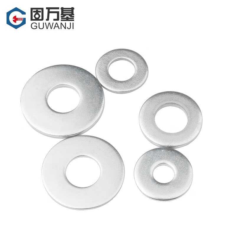 Guwan base iron galvanized metal gasket round flat gasket Washer flat gasket thickened screw gasket plus ultra-thin gasket M5*20*1 (100 pieces)