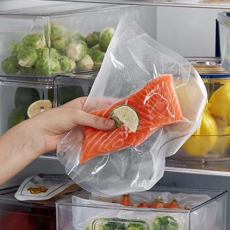 Morphyrichards fully automatic vacuum sealing machine household food packaging machine snack sealing machine fruit and vegetable meat preservation machine wet and dry plastic sealing machine MR1118 Morphyrichards vacuum preservation roll MR1074