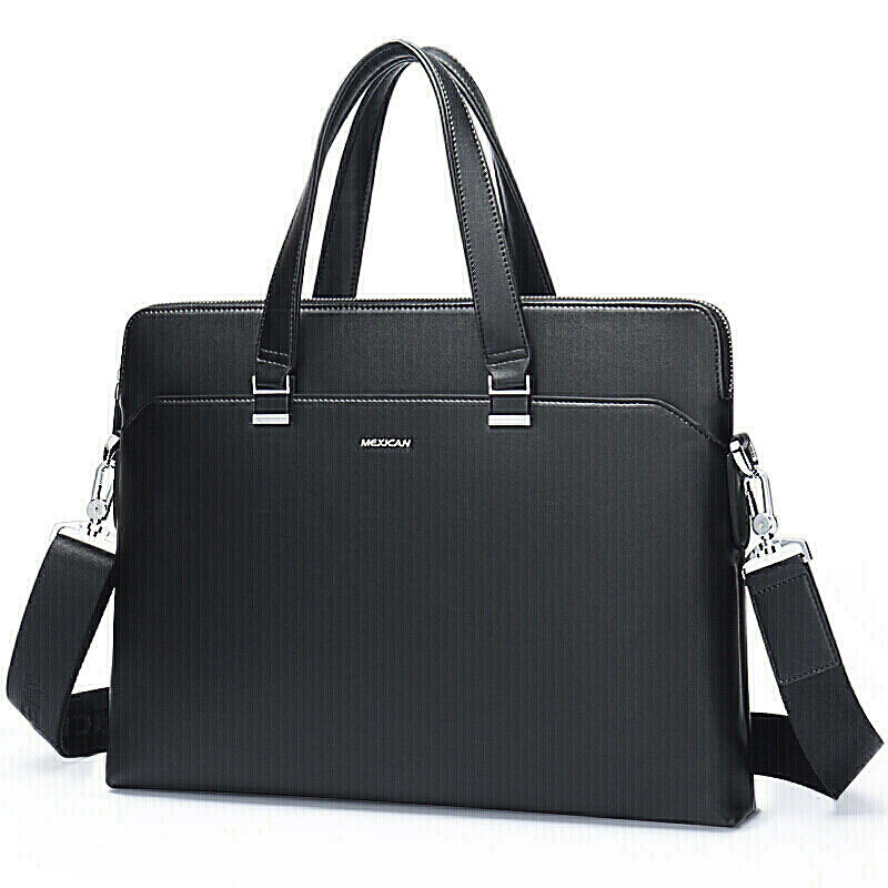 Scarecrow men's briefcase business handbag office business trip lawyer casual shoulder crossbody 14-inch computer bag