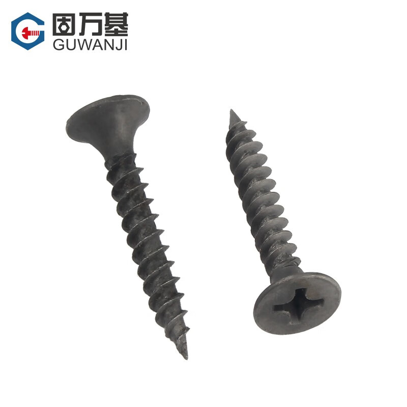 Guwanji iron gray phosphorus cross flat head wallboard nails cross countersunk head self-tapping screws woodworking gypsum board dry wall nails national standard iron gray phosphorus M3.5*35 100 pieces