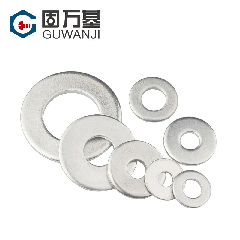 Guwan base iron galvanized metal gasket round flat gasket Washer flat gasket thickened screw gasket plus ultra-thin gasket M5*20*1 (100 pieces)