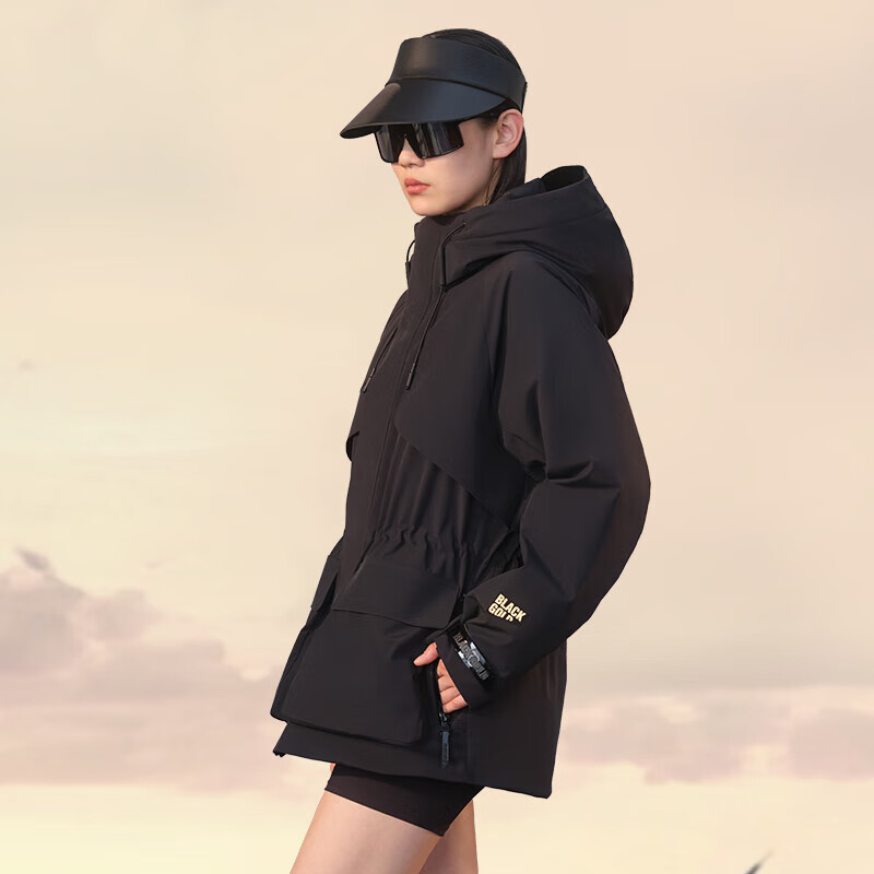 Govan style shell 4.0 five-point luxury outdoor goose down jacket Yang Mi's same style women's short down jacket black L