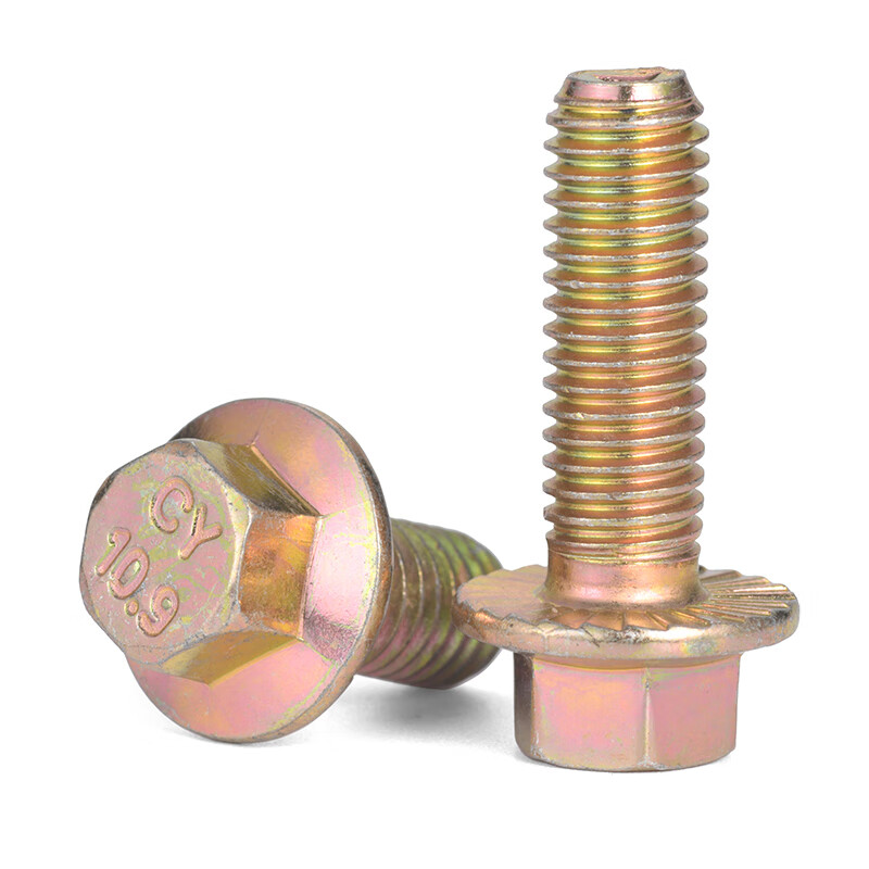 Jinggong (JINGGONG) SZ 10.9 grade color galvanized external hexagonal toothed flange surface screw high strength bolt M6M8M10M14M20 M18*80 half thread (1 piece)