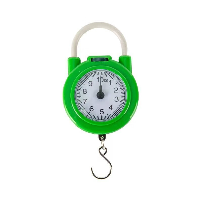 Yongcai Spring Scale Portable High-Precision Household Mechanical Weighing 10kg Mini Electronic Scale Luggage Express Kitchen Spring Scale - Blue + 1 Pack