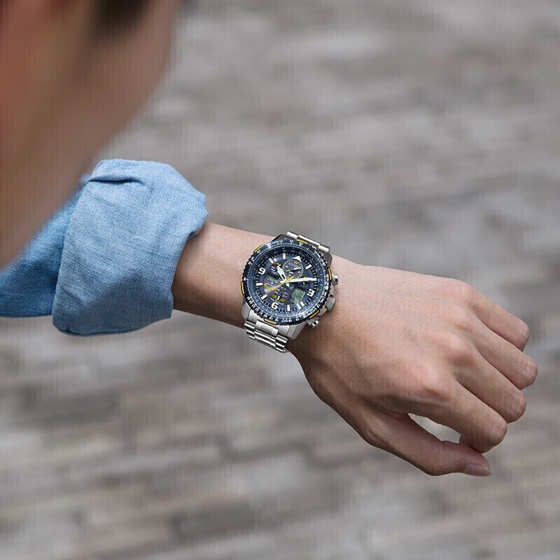 CITIZEN Eco-Drive Blue Angel Air Eagle Multifunctional Fashion Business Men's Watch as a Gift for Your Boyfriend JY8078-52L