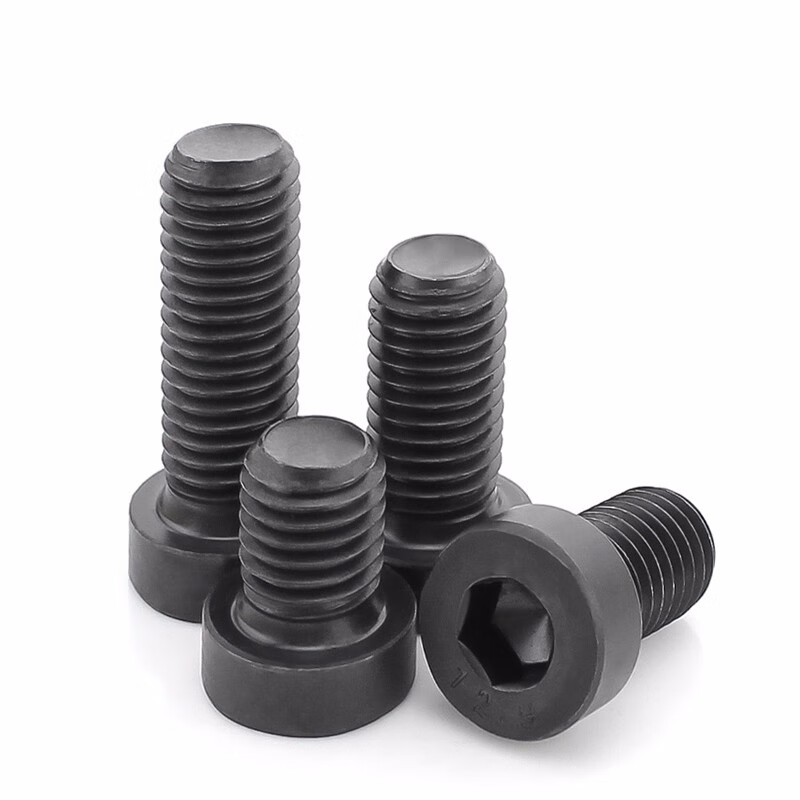 Jishuo 12.9 grade high-strength thin head hexagonal screws, short head hexagonal bolts M5M6M8M10M12M14M16 5*10 (5 pieces)