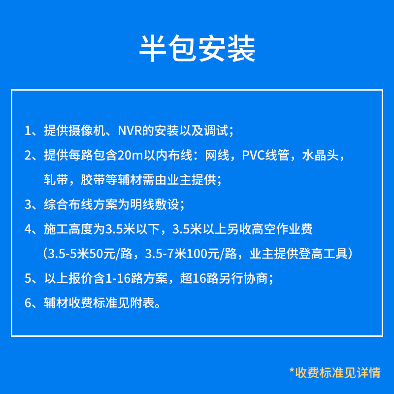 JDIY security monitoring door-to-door debugging service for 14 units at a time (camera installation and debugging - basic version)