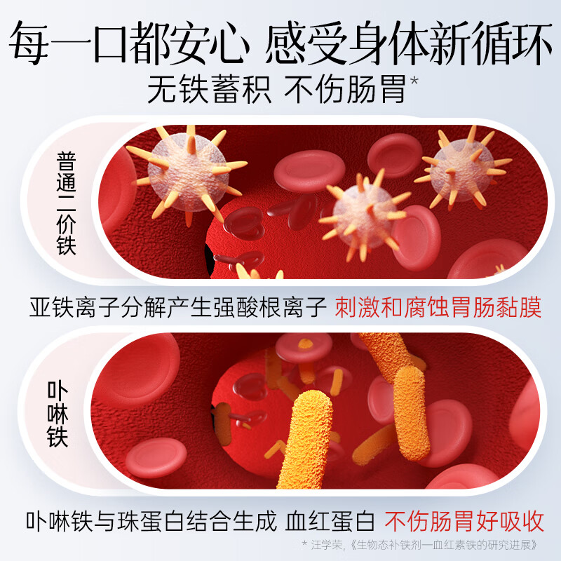 Heart K blood supplement oral liquid 8 boxes pregnant women and adults iron supplement to replenish qi and blood to improve anemia iron supplement immune regulation