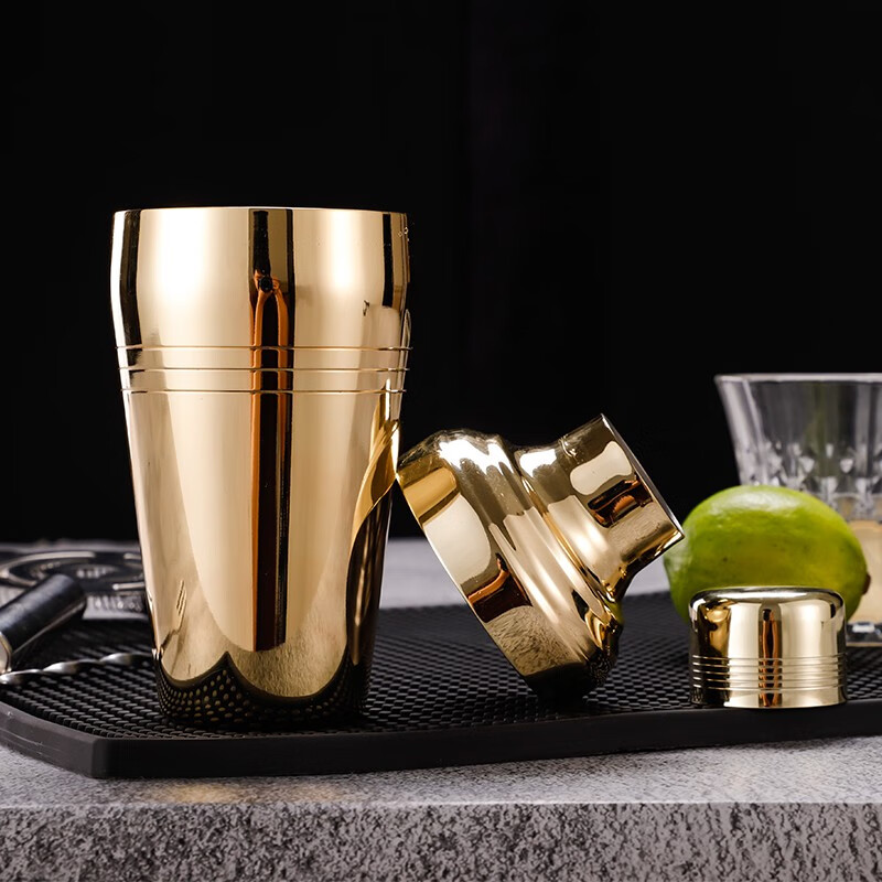 FEiNASi Japanese style 304 stainless steel cocktail shaker three-stage shaker shaker cocktail shaker shaker Japanese style 510ml - mirror silver