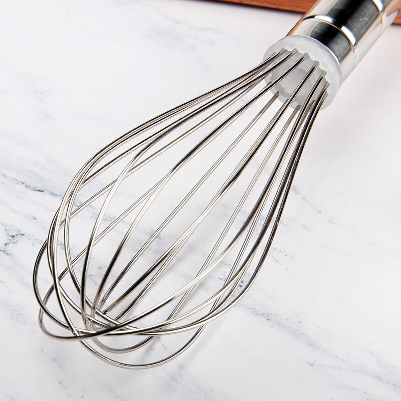 MRFMRF manual egg beater cream mixer household stainless steel egg pump hand-held stirring cake baking and dough tool 12-inch red head manual egg beater