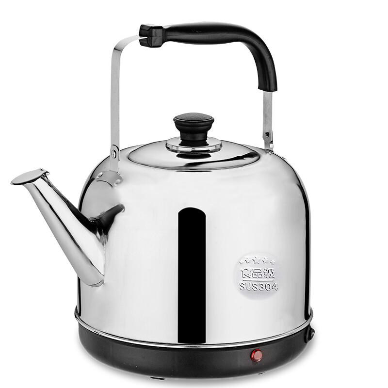 Du Zhunyu electric kettle large capacity electric kettle boiling water sound insulation 304 stainless steel household hot water kettle extra large thickened black 1.5 meters line high version 8000ml