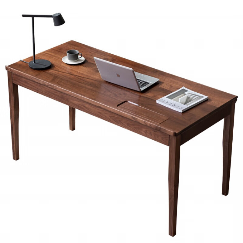 Pantuo solid wood desk North American black walnut desk home computer desk Japanese modern simple cherry wood desk North American black walnut single table 150*71*75cm