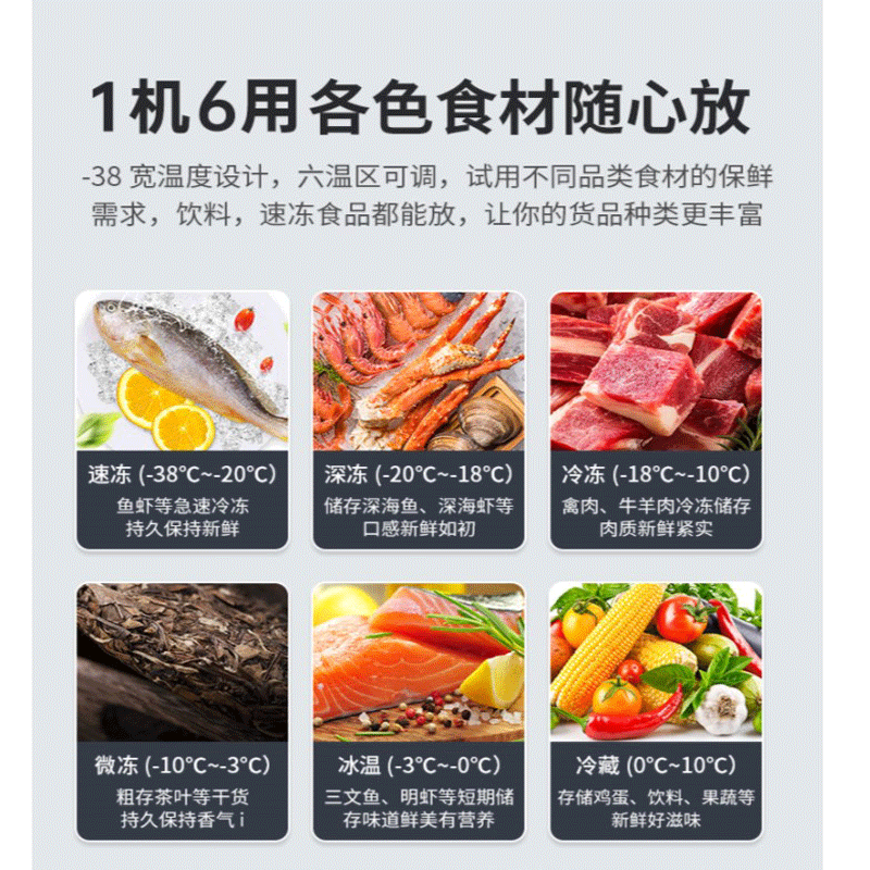 Haier Freezer 519/829 liters or above commercial household large-capacity refrigerator refrigeration and freezing conversion fully frozen ultra-low temperature seafood deep-freezing quick-frozen horizontal cabinet five-sided refrigeration 429 liters steel plate liner minus 38 degrees 1.32 length and width