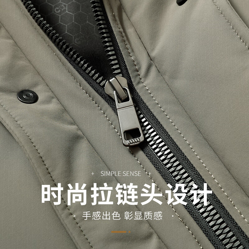 Flying in the snow mid-length down jacket men's removable hood windproof thickened winter extreme cold casual warm jacket men 185