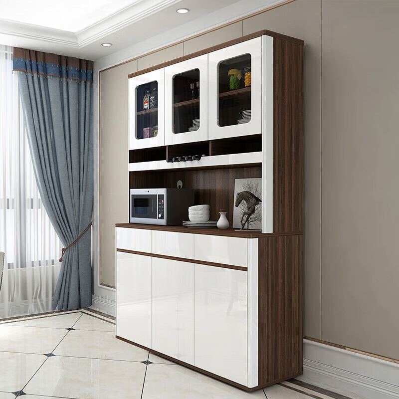 Luo Jiju 2026 modern minimalist sideboard new Chinese style wine cabinet multi-function microwave cupboard living room storage cabinet tea cabinet double layer 1.8 meters