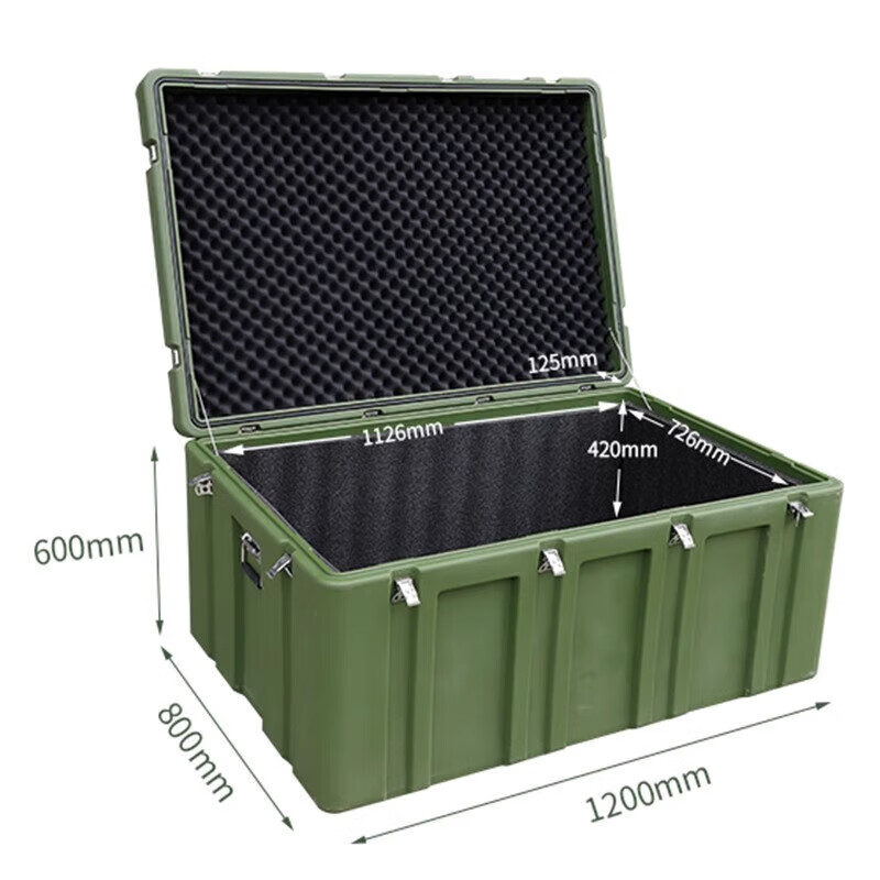 Zhongjiu Rotational Molding Box Outdoor Vehicle Storage Tools and Equipment Storage Box Earthquake Rescue and War Preparedness Material Box Length 600* Width 500* Height 500mm Empty Box
