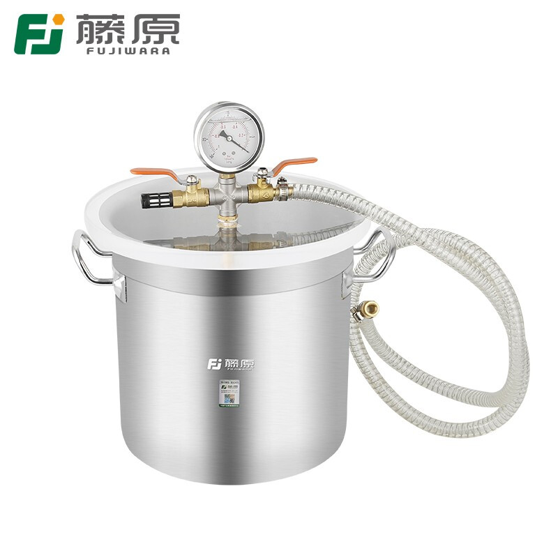 XMSJ vacuum drying oven laboratory stainless steel dryer bubble defoaming barrel industrial glue silicone defoaming barrel 12L defoaming barrel 3 gallon regular model
