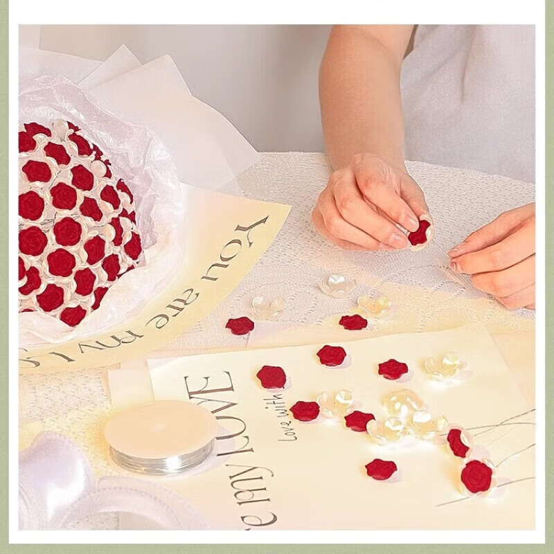 First idea of handmade bouquet diy material package couple gift handmade everlasting rose birthday gift for woman 33 red roses material package light string + exquisite gift bag