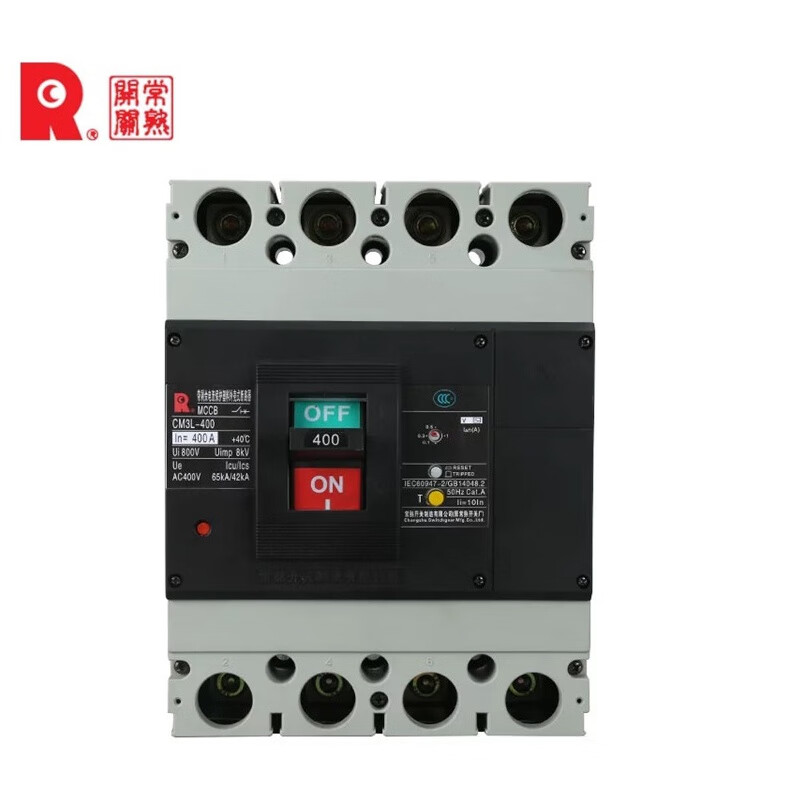 Changshu Switch Factory CM3L series leakage switch with residual current protection circuit breaker 3P4P 4p 630A