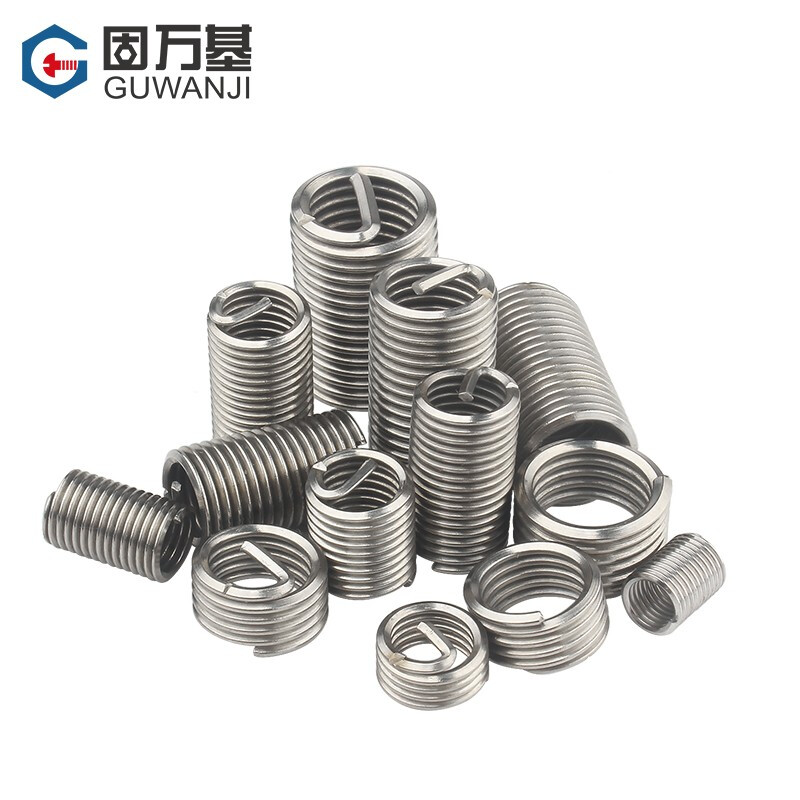 Guwanji 304 stainless steel thread sleeve screw sleeve thread protective sleeve wire brace thread repair wire sleeve sheath M5*0.8*1.5D (50 pieces) 7.5mm after installation