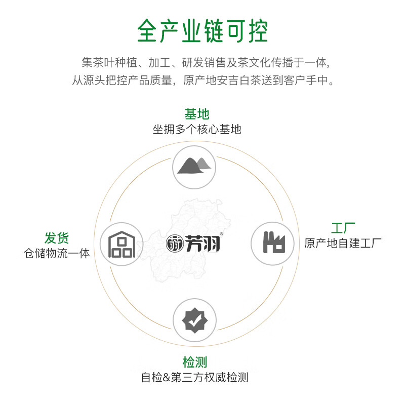 Fangyu Anji white tea core origin green tea 2*125g new tea new year's product self-drinking portable bagged tea