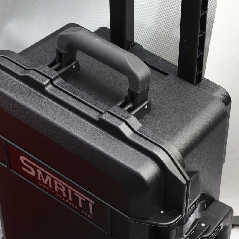 SMRITI heritage protection box black large trolley box thickened waterproof and dustproof multi-functional equipment tool box S6043 black with sponge