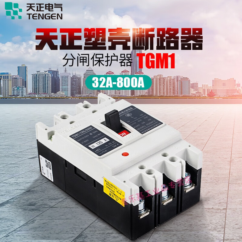Plastic case circuit breaker TGM1-125 250 400 630 800A air switch main gate 380V 250A 3P
