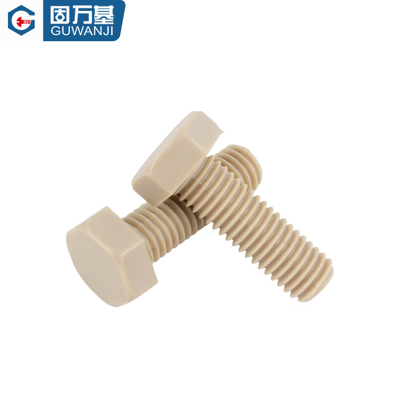 Guwanji PEEK high temperature resistant acid and alkali resistant insulating resin high strength plastic external hexagonal screws bolts screw screws M3x6 2 pieces