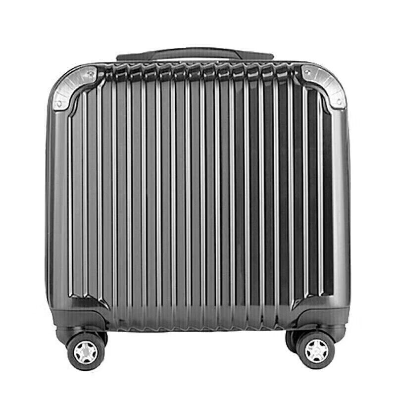 Shamit suitcase 16-inch business flight attendant boarding suitcase can be carried on the plane small trolley case PC338TC dark gray